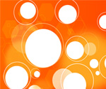 circles in orange background